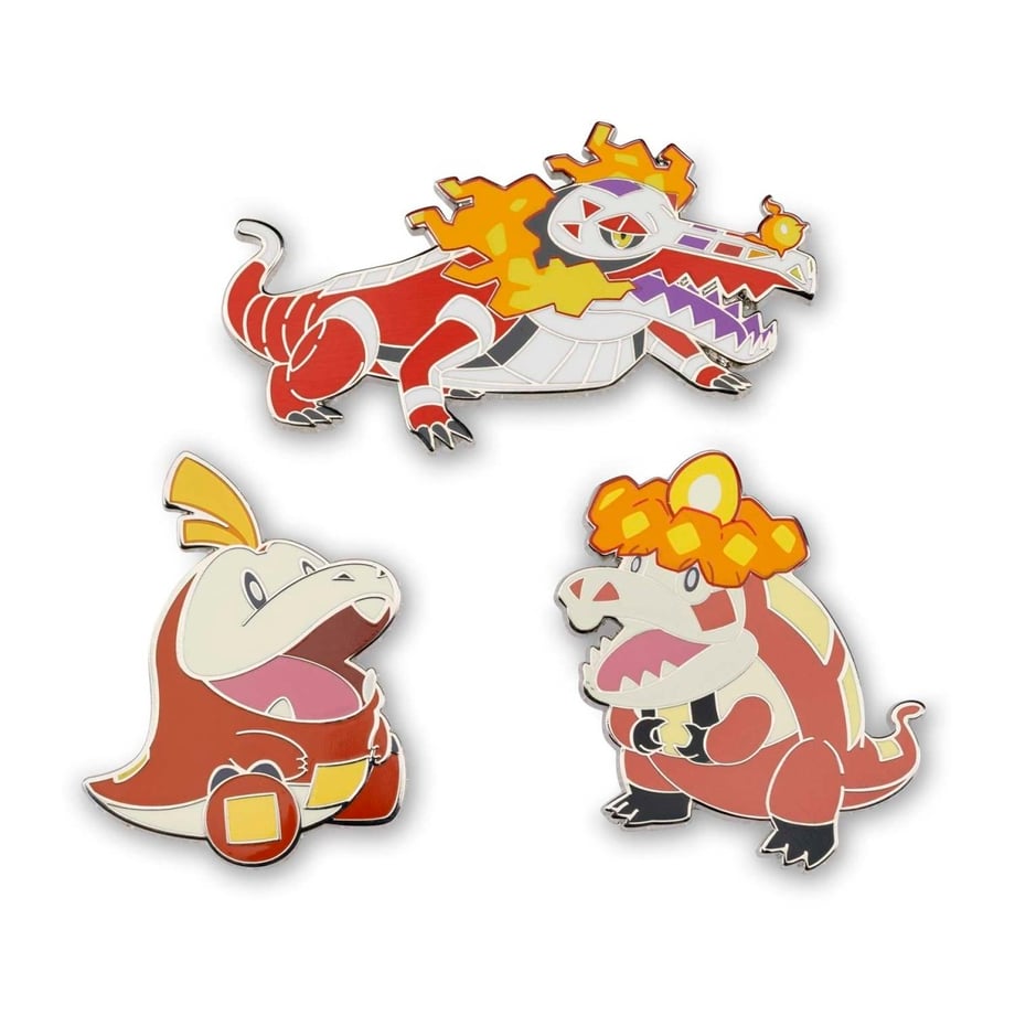 Pokémon Center Exclusive Hogtail, Achigata, and Loudbone Pin