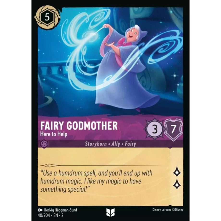 LORCANA フェアリーゴッドマザー【アンコモン】 / Fairy Godmother (Here to Help) - 40/204-EN-2