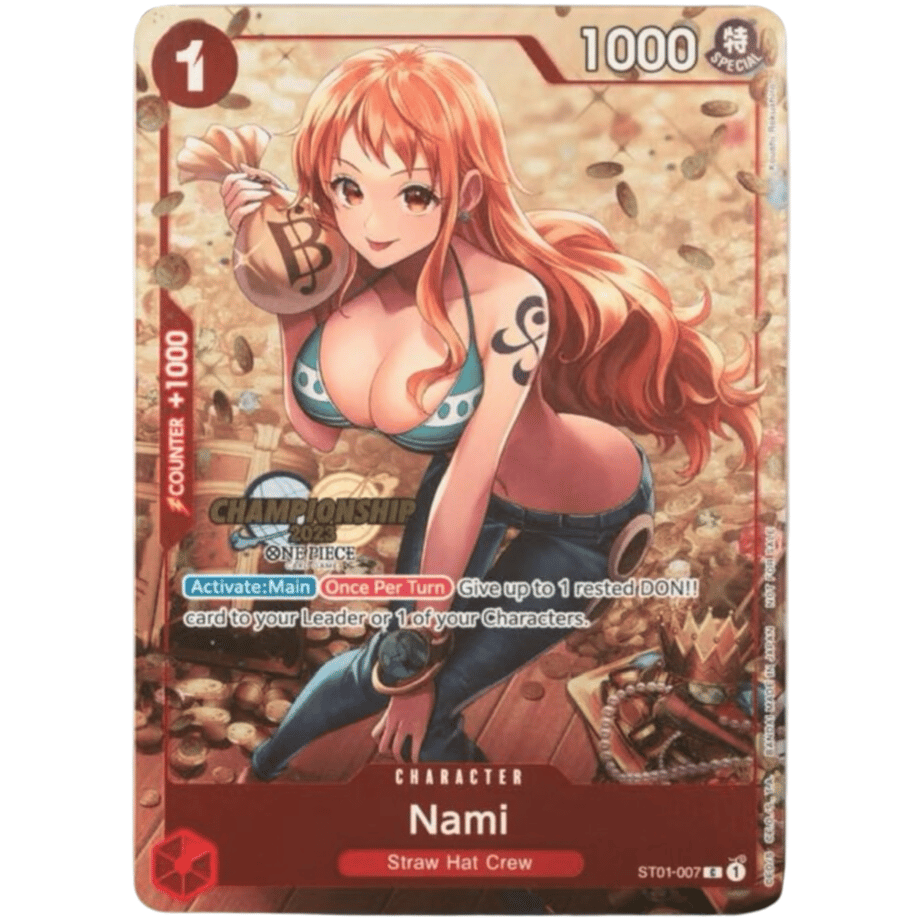 【英語版】ワンピースカード チャンピオンシップ2023 セレブレーションパック プロモ ナミ 【パラレル】/ Nami (英ST01-007)