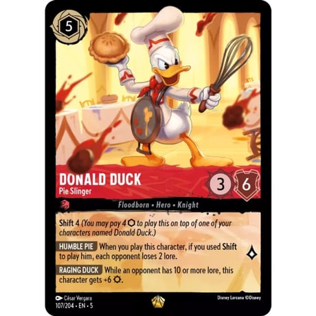 LORCANA Donald Duck [Legendary] / Donald Duck (Pie Slinger) - 107/204-EN-5