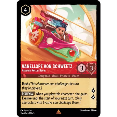 LORCANA Vanellope von Schweetz [Rare] / Vanellope von Schweetz (Random Roster Racer) - 124/204-EN-5