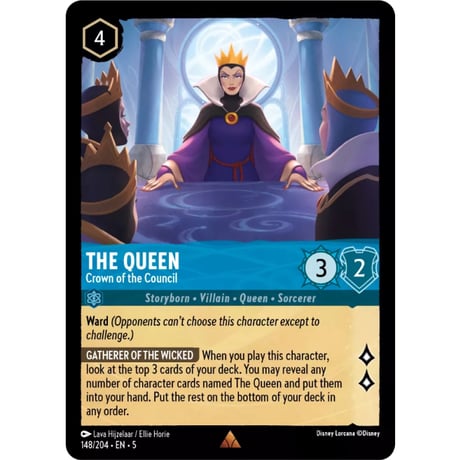 LORCANA 女王【レア】 / The Queen (Crown of the Council) - 148/204-EN-5