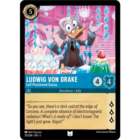 LORCANA Ludwig Von Drake (Self-Proclaimed Genius) - 151/204-EN-5