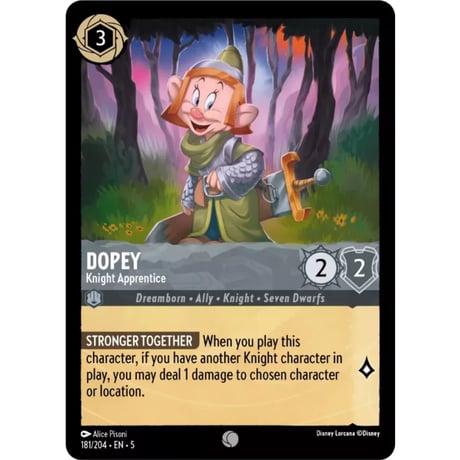 LORCANA Dopey (Knight Apprentice) - 181/204-EN-5