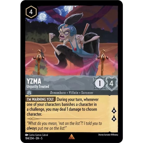 LORCANA Yzma (Unjustly Treated) - 184/204-EN-5