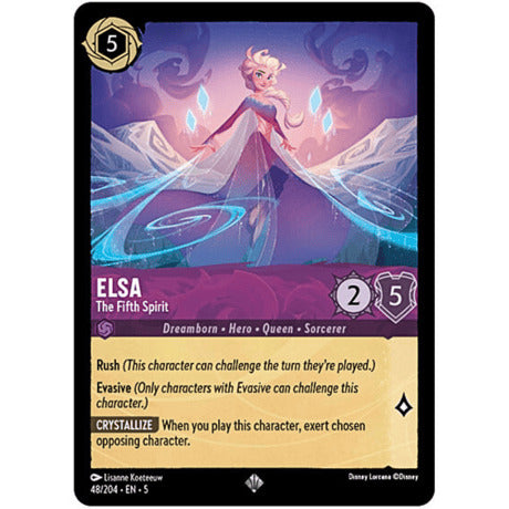 LORCANA Elsa [Super Rare] / Elsa (The Fifth Spirit) - 48/204-EN-5