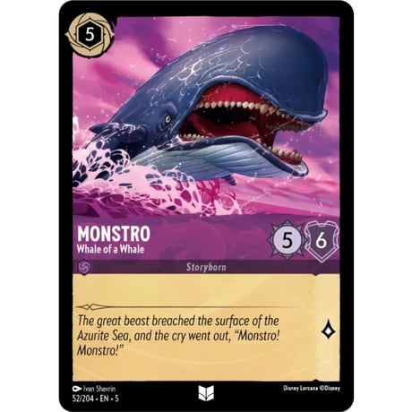 LORCANA Monstro (Whale of a Whale) - 52/204-EN-5