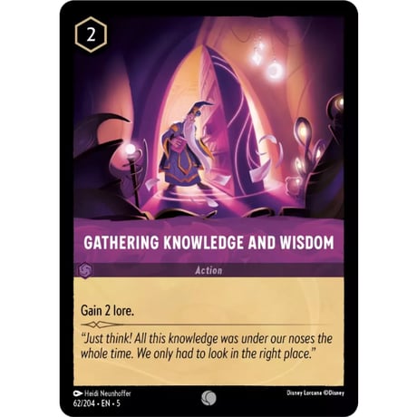 LORCANA 知識と知恵を集める【コモン】 / Gathering Knowledge And Wisdom - 62/204-EN-5