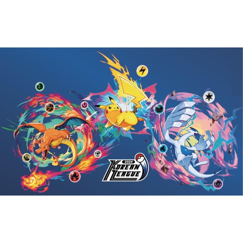 Korea Tournament Exclusive 2024 Korean League Winter Festa Pikachu, Charizard, and Lugia Deck Box