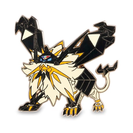 Pokémon Center exclusive Necrozma Dusk Mane and Necrozma Dawn Wings pins