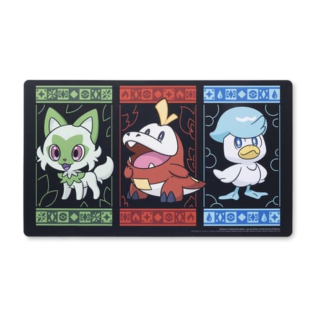 Pokemon Card Nyaoha, Hogaeta, and Quassu Playmat