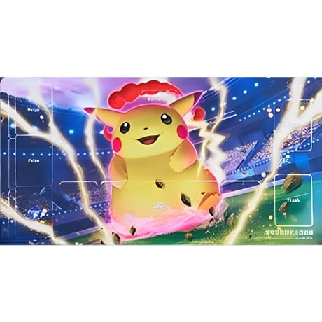 Simplified Chinese version of the Pikachu playmat from the Pokémon GO series