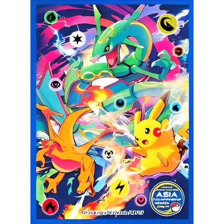 [Rose] Asian Games Venue Exclusive Regional League Tournament Original (Pikachu, Charizard, Rayquaza) Sleeve (2023)