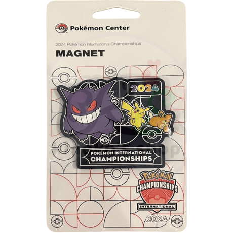 Pokemon 2024 Europe International Championships Magnet [Gengar &amp; Pikachu &amp; Pamo]