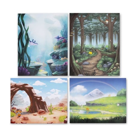 ポケモン Pokémon Soothing Scenes Posters (4枚)