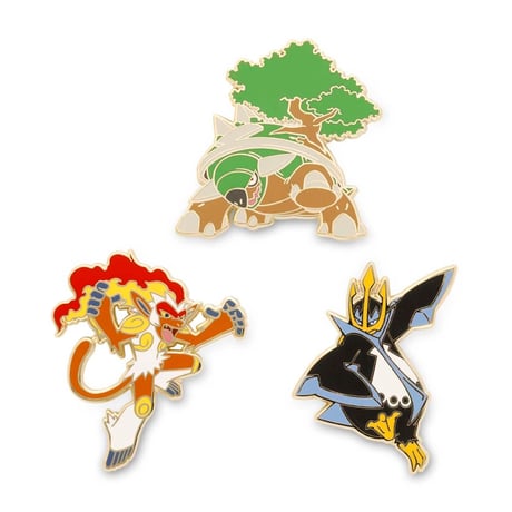 Pokemon Center Exclusive Dodaidos, Mofumofu, and Empoleon Pins