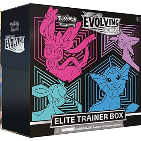 ポケモンカード　Evolving Skies Elite Trainer Boxes【エーフィ・シャワーズ・ニンフィア・グレイシア】