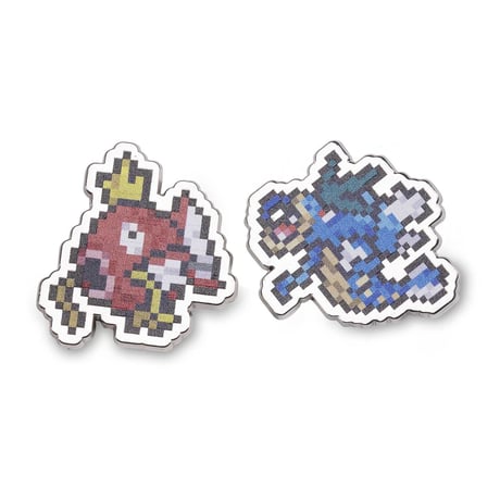 Pokemon Center Exclusive Magikarp and Gyarados Pixel Pin