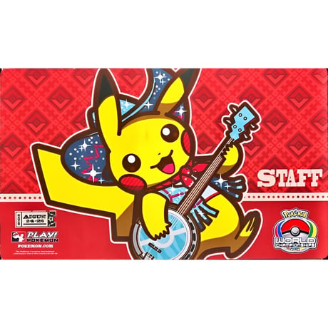 ポケモンカード 2018 World ChampionShips Nashvill ピカチュウ  【STAFF】 プレイマット