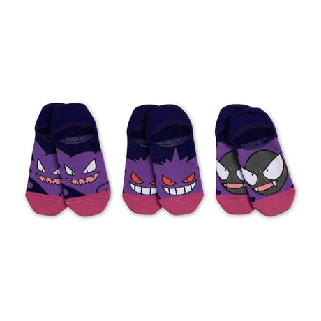 Overseas Pokemon Center exclusive: Gastly, Ghost, and Gengar socks (set of 3, one size for adults)