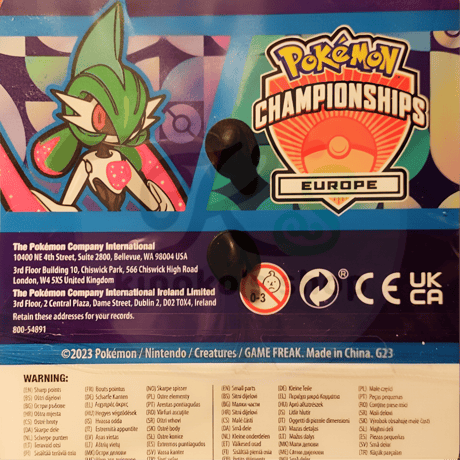 ポケモンカード 2024 Europe International Championships 選手用ピン【テツノブジン】