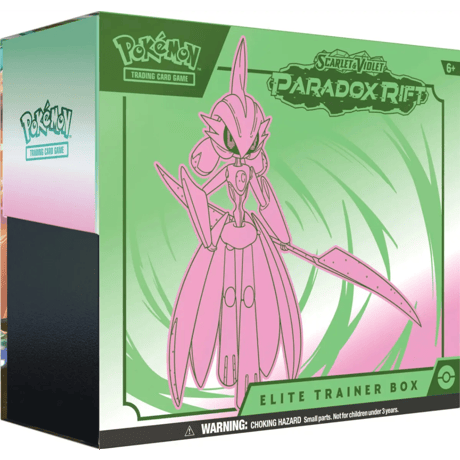 【箱潰れの場合があります】ポケモンカード Paradox Rift Elite Trainer Box （テツノブジン）（緑・桃色）