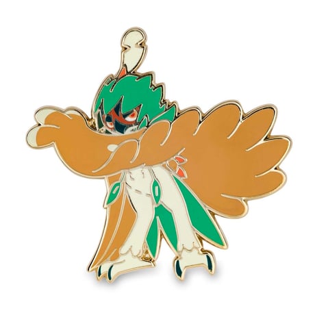 Pokémon Center exclusive Decidueye, Incineroar, and Primarina pin