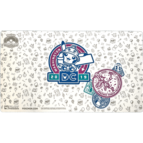 Pokemon Card 2019 World ChampionShips Washington DC Stamp Playmat [With outer bag]