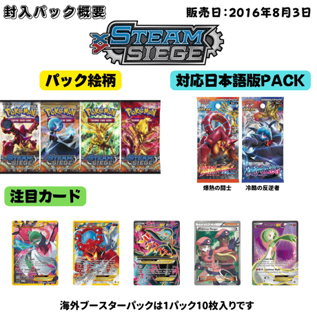 Pokemon Card XY-Steam Siege Sleeved Booster Pack