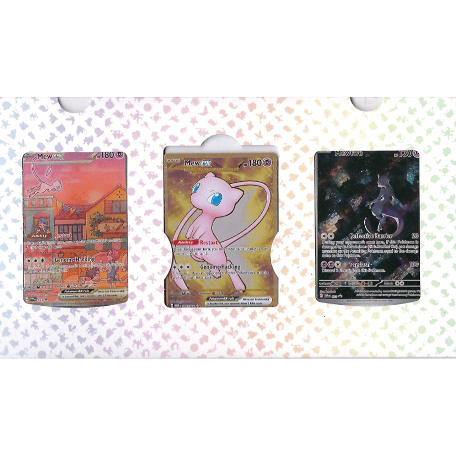 Pokemon Card Mew ex SAR (unopened promo) &amp; Mew ex UR (metal card) &amp; Mewtwo AR (unopened promo)