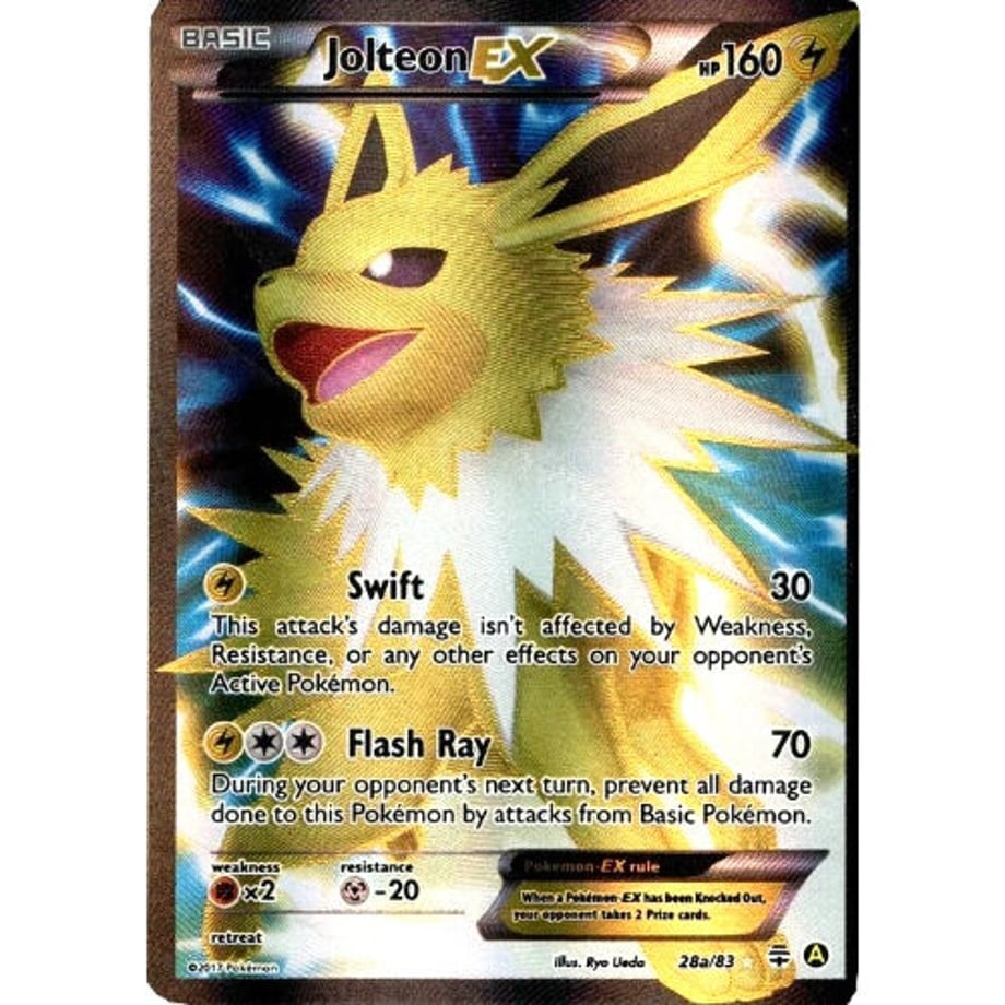 Sanders EX (SR version) / Jolteon EX - Alternate Art Promos (28a/83)