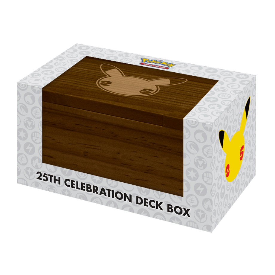 Pokemon Card Ultra Pro 25th Anniversary Wood Grain Deck Box