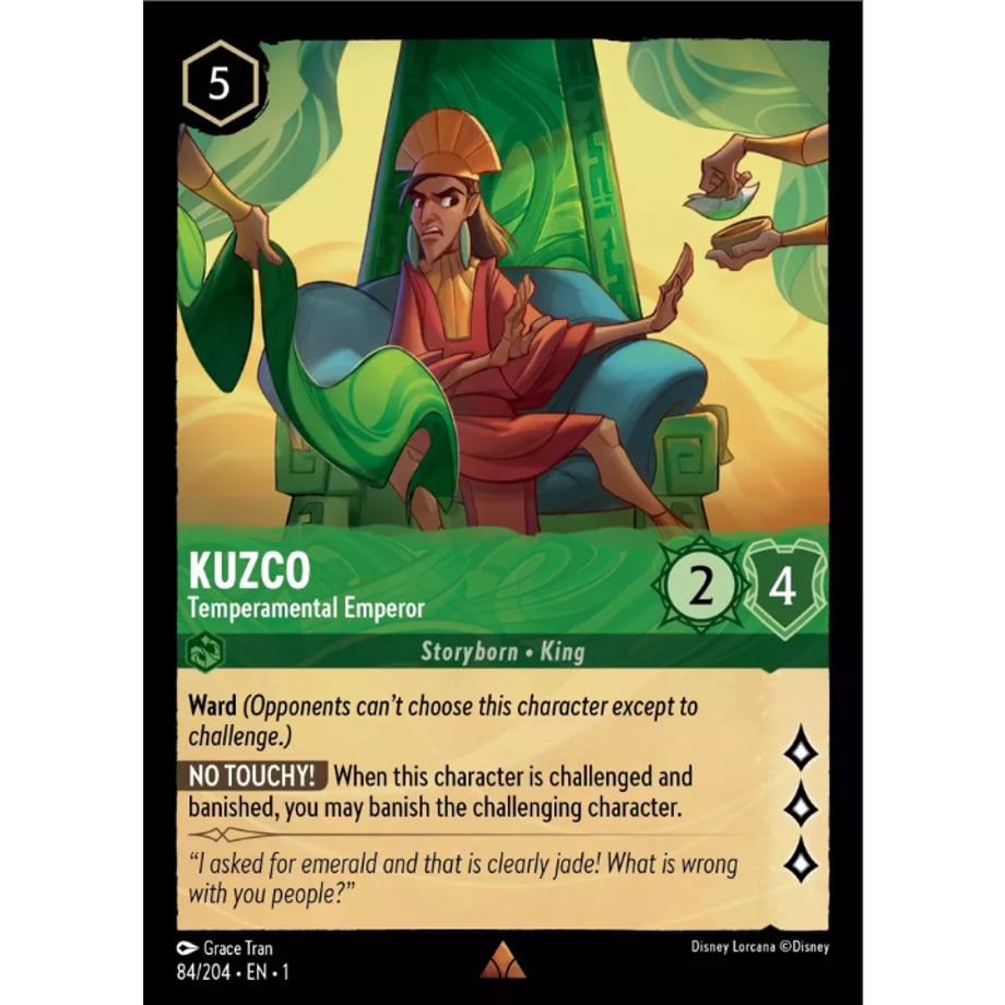 LORCANA Kuzco [Rare] / Kuzco (Temperamental Emperor) - 84/204-EN-1