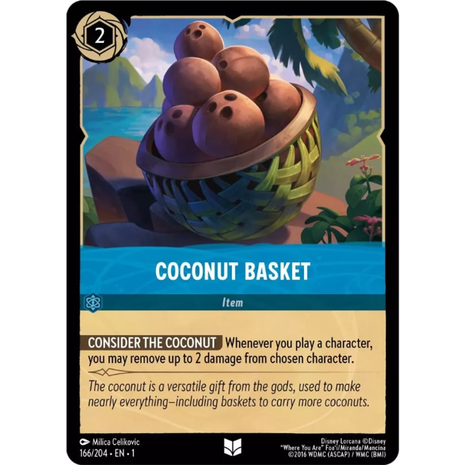 LORCANA Coconut Basket [Uncommon] / Coconut Basket - 166/204-EN-1