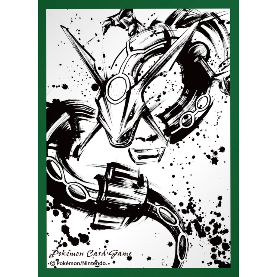 [Rose] Japanese version Pokemon Center exclusive Rayquaza ink painting ver.2 (green frame) sleeve (2018)