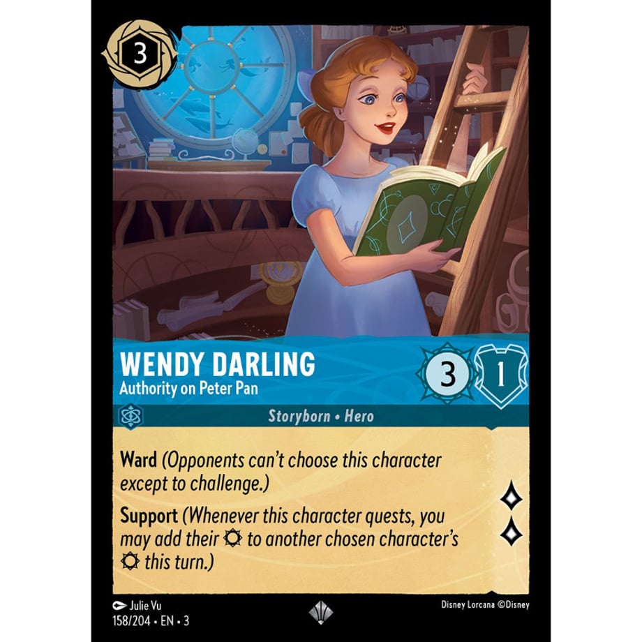 LORCANA Wendy Darling [Super Rare] / Wendy Darling (Authority on Peter Pan) - 158/204-EN-3