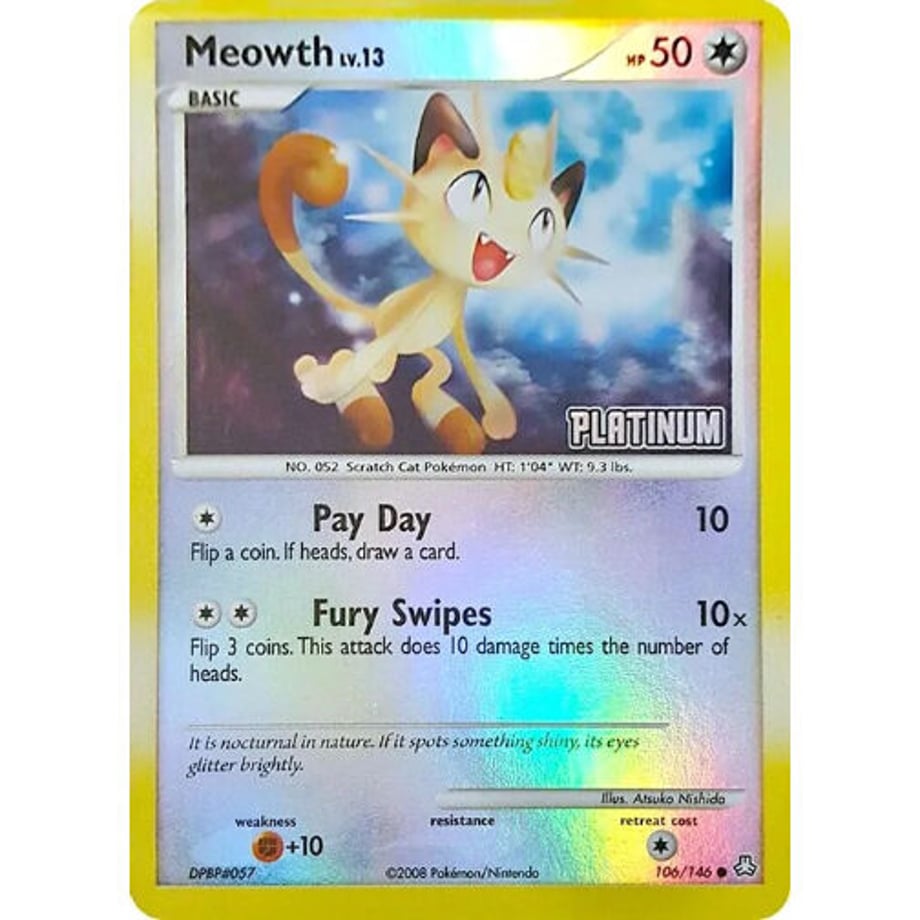 Meowth - Platinum Burger King Promos (106/146)