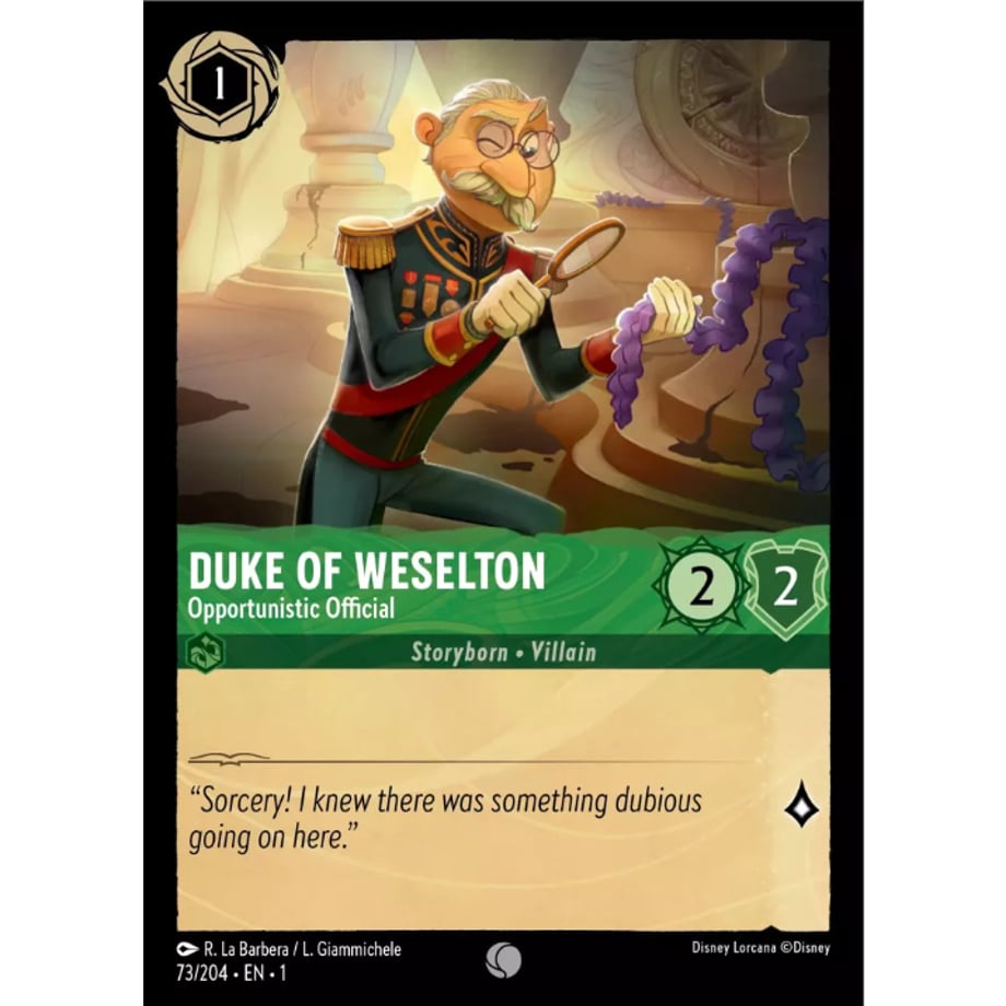 LORCANA Duke Of Weselton (Opportunistic Official) - 73/204-EN-1