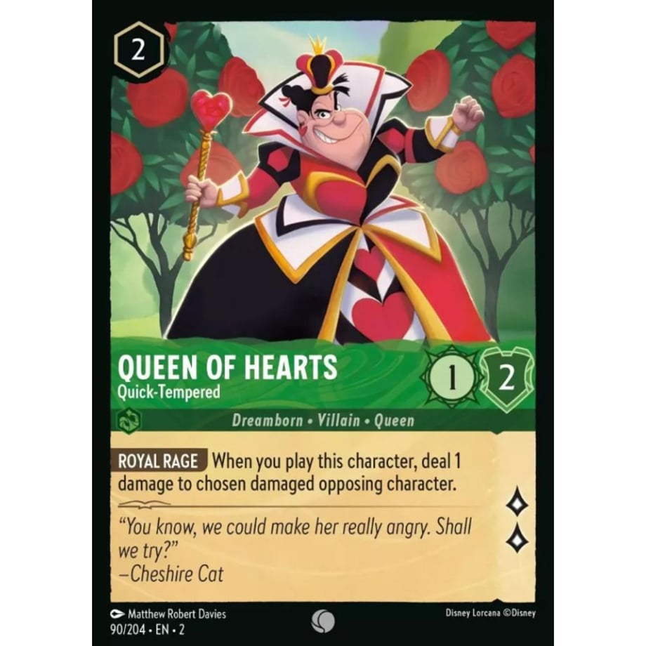 LORCANA Queen of Hearts (Quick-Tempered) - 90/204-EN-2