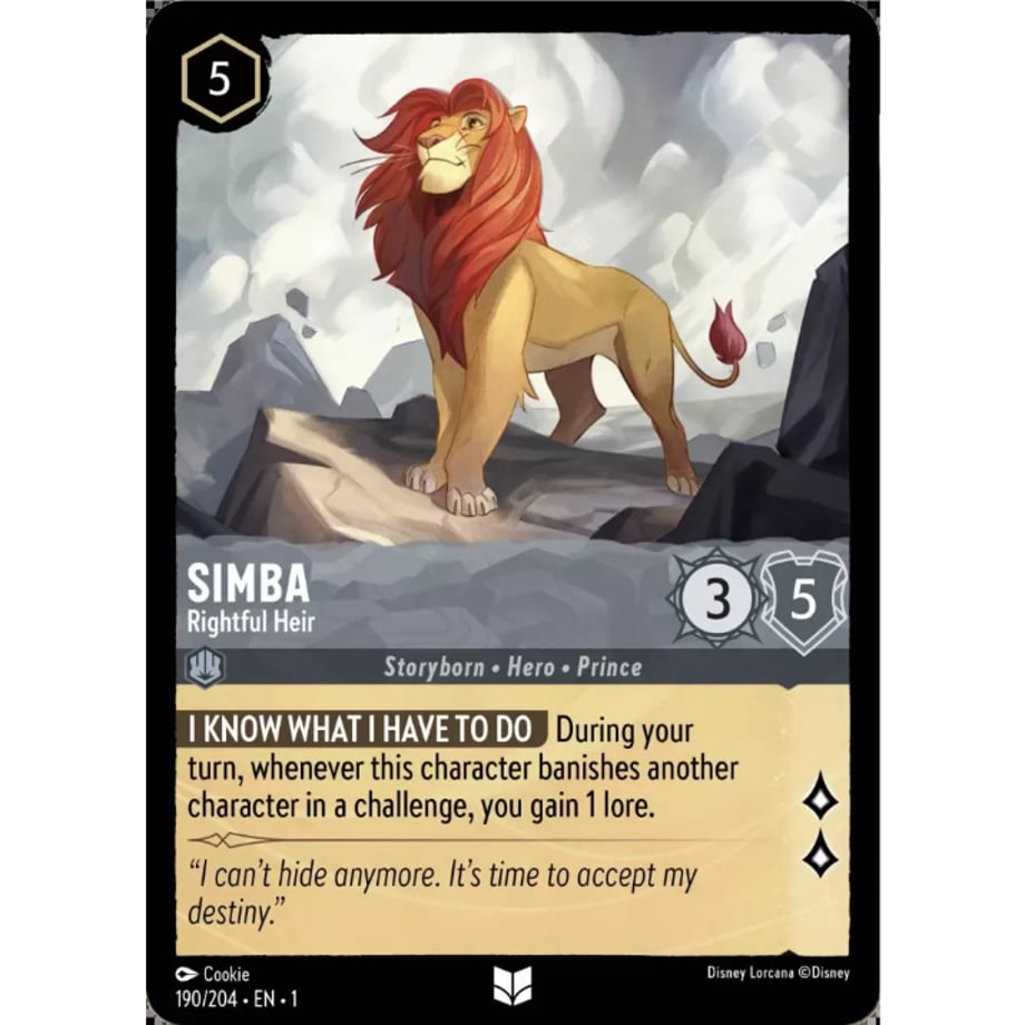 LORCANA Simba (Rightful Heir) - 190/204-EN-1