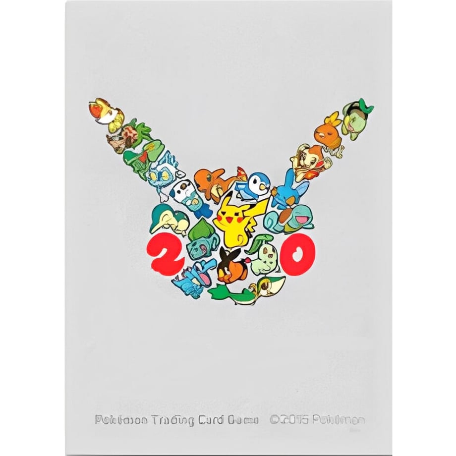 [Rose] Overseas Pokemon Center Exclusive Pokemon 20th (20th Anniversary Colorful) Sleeve (2016)