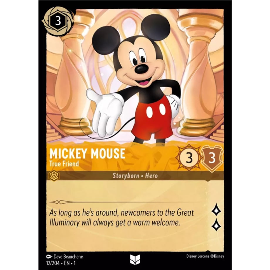 LORCANA Mickey Mouse [Uncommon] / Mickey Mouse (True Friend) - 12/204-EN-1(Foil)