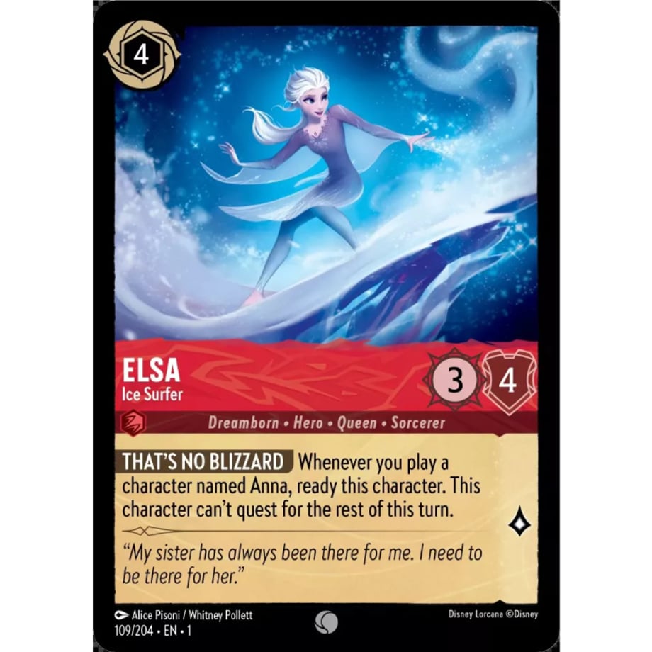 LORCANA Elsa [Common] / Elsa (Ice Surfer) - 109/204-EN-1