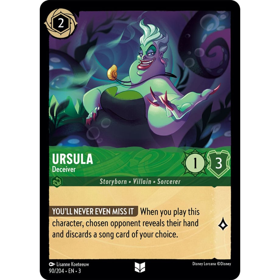 LORCANA Ursula [Uncommon] / Ursula (Deceiver) - 90/204-EN-3