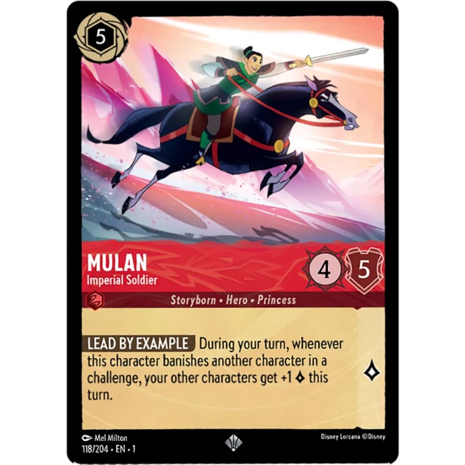 LORCANA Mulan [Super Rare] / Mulan (Imperial Soldier) - 118/204-EN-1