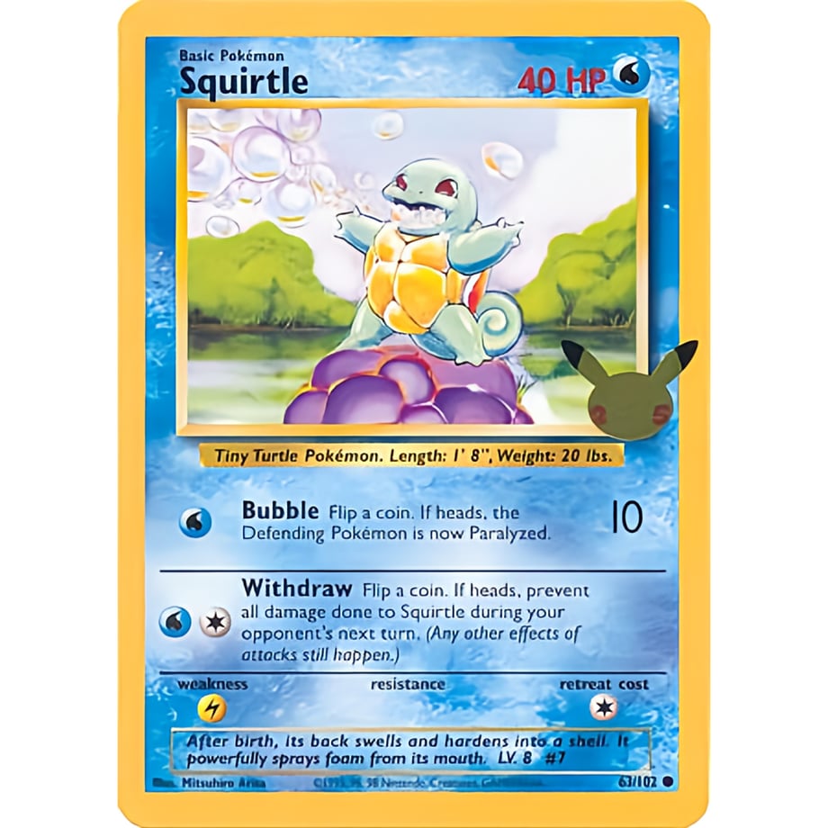 [Jumbo Card] Squirtle 63/102 [Regular Size (134mm x 187mm)]