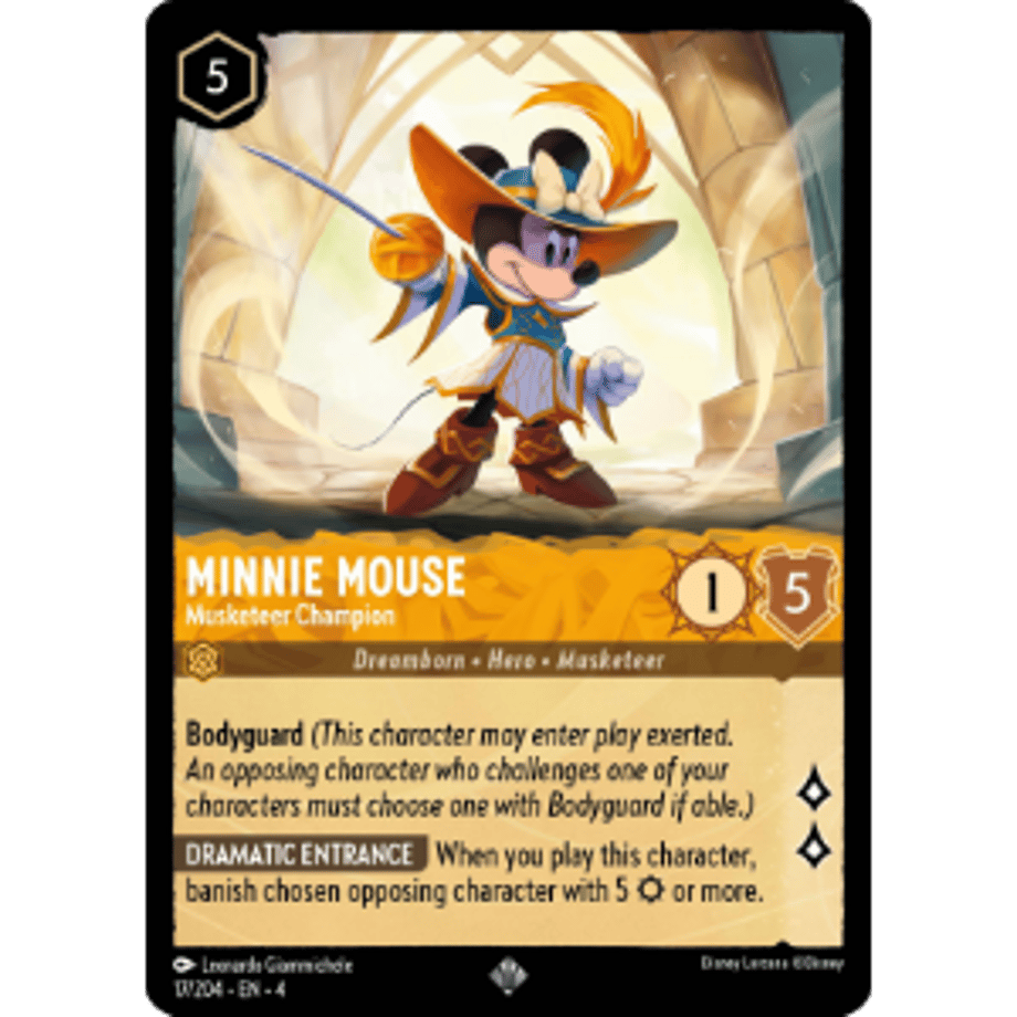 LORCANA Minnie Mouse [Super Rare] / Minnie Mouse (Musketeer Champion) - 17/204-EN-4