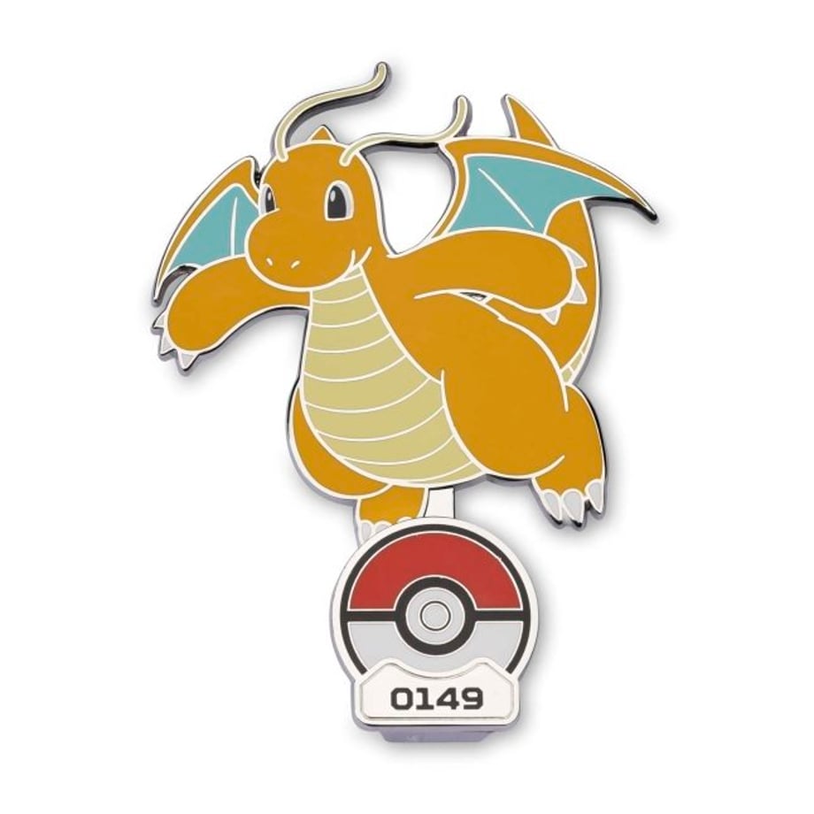 Pokemon Center Exclusive Dragonite Standing Pin