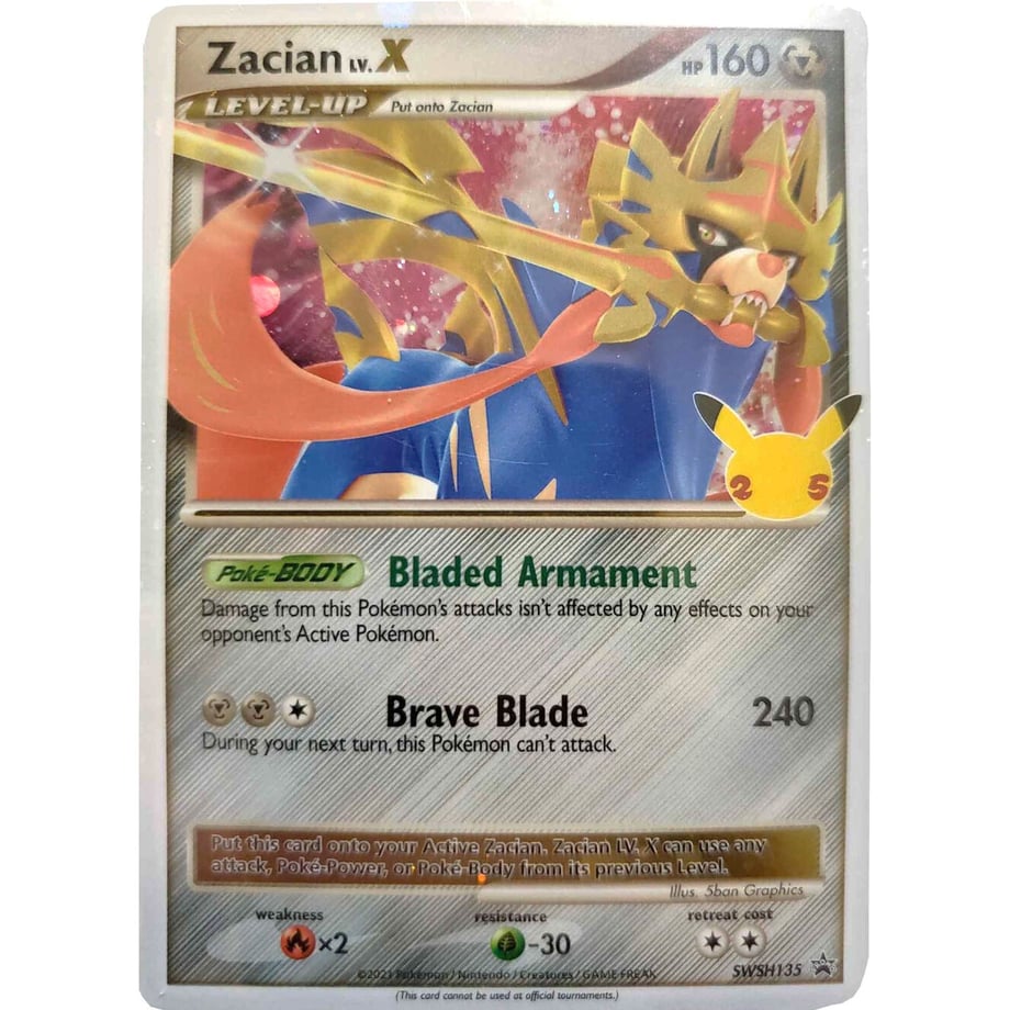 Zacian LV.X [Overseas exclusive design] / Zacian LV. X - Sword &amp; Shield Promo Cards (SWSH135)