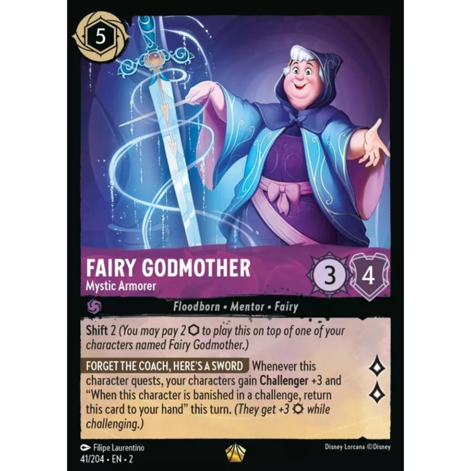 LORCANA Fairy Godmother [Legendary] / Fairy Godmother (Mystic Armorer) - 41/204-EN-2